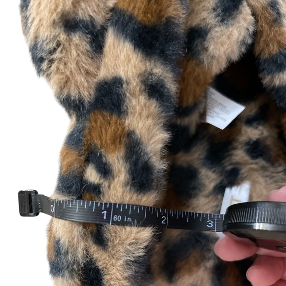 NWOT Fur Slippers Leopard Print Large Size 9-10 - Picture 7 of 7